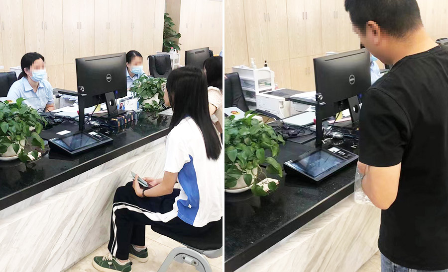 多功能智能卡手寫簽批屏在政務中心使用